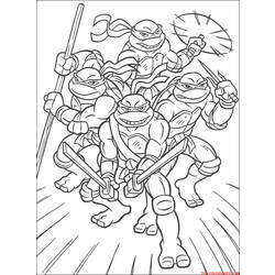 着色页: 忍者神龟 (超级英雄) #75354 - 免费可打印着色页