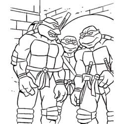 着色页: 忍者神龟 (超级英雄) #75432 - 免费可打印着色页