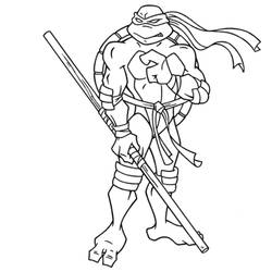 着色页: 忍者神龟 (超级英雄) #75456 - 免费可打印着色页
