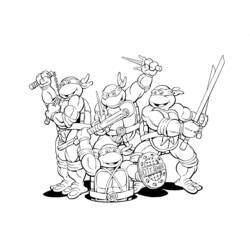着色页: 忍者神龟 (超级英雄) #75491 - 免费可打印着色页