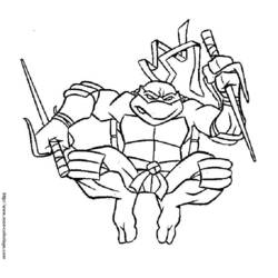 着色页: 忍者神龟 (超级英雄) #75498 - 免费可打印着色页