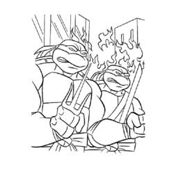 着色页: 忍者神龟 (超级英雄) #75601 - 免费可打印着色页