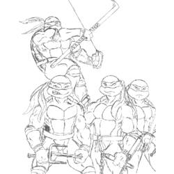 着色页: 忍者神龟 (超级英雄) #75611 - 免费可打印着色页