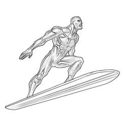 着色页: 银色冲浪者 - 免费可打印的着色页