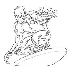 着色页: 银色冲浪者 (超级英雄) #81139 - 免费可打印着色页