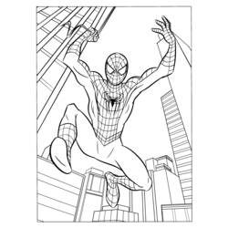 着色页: 蜘蛛侠 (超级英雄) #78640 - 免费可打印着色页