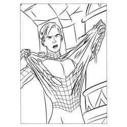 着色页: 蜘蛛侠 (超级英雄) #78650 - 免费可打印着色页