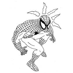 着色页: 蜘蛛侠 (超级英雄) #78681 - 免费可打印着色页