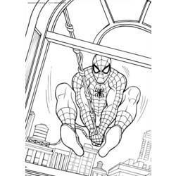 着色页: 蜘蛛侠 (超级英雄) #78691 - 免费可打印着色页