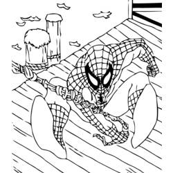 着色页: 蜘蛛侠 (超级英雄) #78708 - 免费可打印着色页
