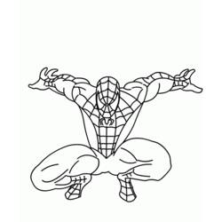 着色页: 蜘蛛侠 (超级英雄) #78909 - 免费可打印着色页