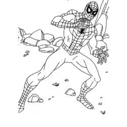 着色页: 蜘蛛侠 (超级英雄) #78937 - 免费可打印着色页