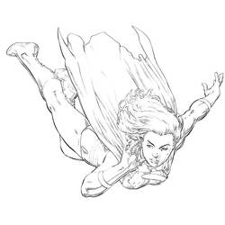 着色页: 超女 (超级英雄) #83935 - 免费可打印着色页