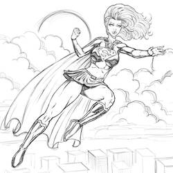 着色页: 超女 (超级英雄) #83938 - 免费可打印着色页