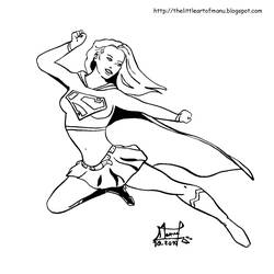 着色页: 超女 (超级英雄) #83944 - 免费可打印着色页