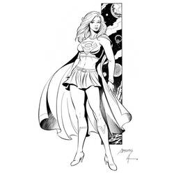 着色页: 超女 (超级英雄) #83961 - 免费可打印着色页
