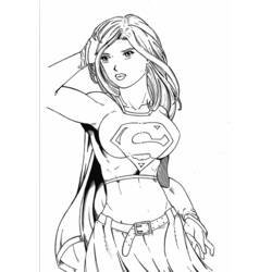 着色页: 超女 (超级英雄) #84010 - 免费可打印着色页