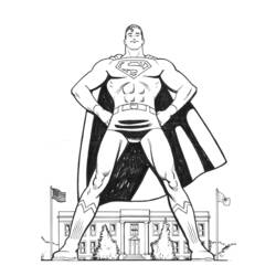 着色页: 超人 (超级英雄) #83612 - 免费可打印着色页