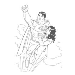 着色页: 超人 (超级英雄) #83665 - 免费可打印着色页