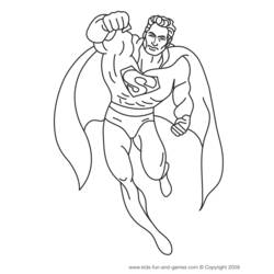 着色页: 超人 (超级英雄) #83707 - 免费可打印着色页