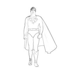 着色页: 超人 (超级英雄) #83837 - 免费可打印着色页
