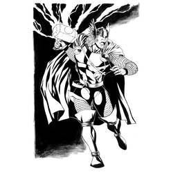 着色页: 雷神 (超级英雄) #75823 - 免费可打印着色页