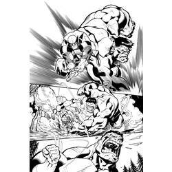 着色页: 金刚狼 (超级英雄) #74916 - 免费可打印着色页