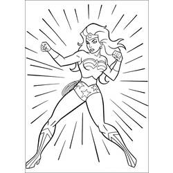 着色页: 神奇女侠 (超级英雄) #74546 - 免费可打印着色页