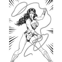 着色页: 神奇女侠 (超级英雄) #74552 - 免费可打印着色页