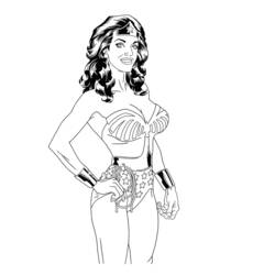 着色页: 神奇女侠 (超级英雄) #74567 - 免费可打印着色页
