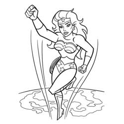 着色页: 神奇女侠 (超级英雄) #74568 - 免费可打印着色页