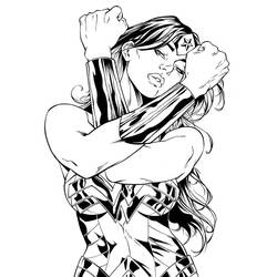 着色页: 神奇女侠 (超级英雄) #74574 - 免费可打印着色页
