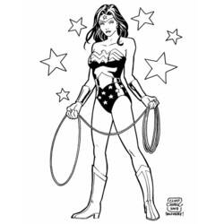 着色页: 神奇女侠 (超级英雄) #74575 - 免费可打印着色页