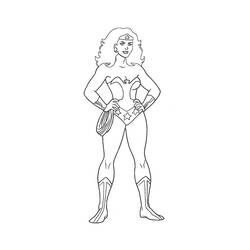 着色页: 神奇女侠 (超级英雄) #74590 - 免费可打印着色页