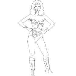 着色页: 神奇女侠 (超级英雄) #74596 - 免费可打印着色页