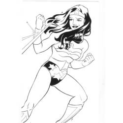 着色页: 神奇女侠 (超级英雄) #74605 - 免费可打印着色页