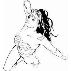 着色页: 神奇女侠 (超级英雄) #74614 - 免费可打印着色页