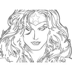 着色页: 神奇女侠 (超级英雄) #74629 - 免费可打印着色页