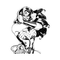 着色页: 神奇女侠 (超级英雄) #74643 - 免费可打印着色页