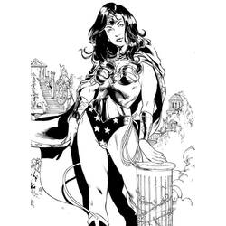 着色页: 神奇女侠 (超级英雄) #74646 - 免费可打印着色页