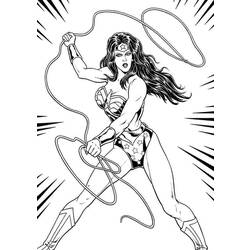 着色页: 神奇女侠 (超级英雄) #74647 - 免费可打印着色页