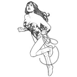 着色页: 神奇女侠 (超级英雄) #74656 - 免费可打印着色页