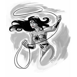 着色页: 神奇女侠 (超级英雄) #74676 - 免费可打印着色页