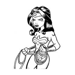 着色页: 神奇女侠 (超级英雄) #74677 - 免费可打印着色页
