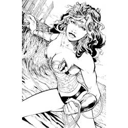 着色页: 神奇女侠 (超级英雄) #74691 - 免费可打印着色页
