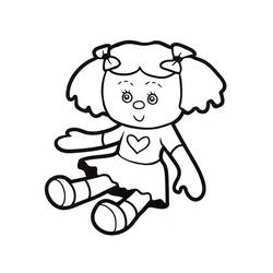 着色页: 娃娃 (玩具和游戏) #202190 - 免费可打印着色页