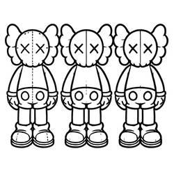 着色页: KAWS - 免费可打印着色页