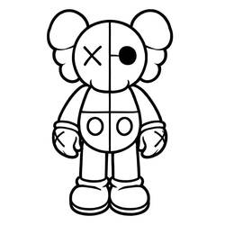 着色页: KAWS (玩具和游戏) #219606 - 免费可打印着色页