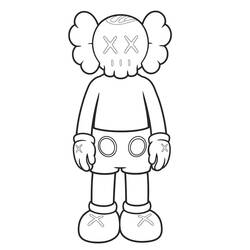 着色页: KAWS (玩具和游戏) #219608 - 免费可打印着色页