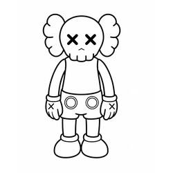 着色页: KAWS (玩具和游戏) #219612 - 免费可打印着色页
